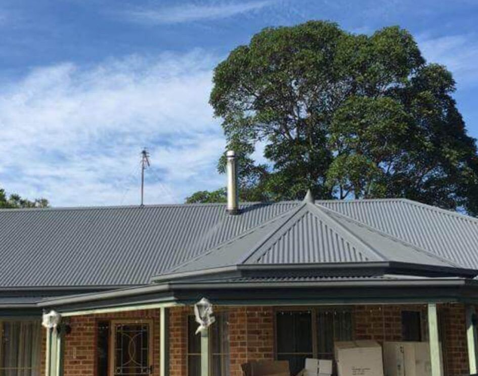 Storm damaged roof on a Brisbane home being assessed